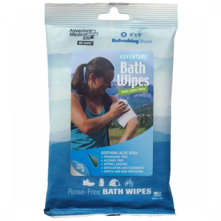 AMK Adventure Medical Kit Adventure Bath Wipes Travel Size Pkg Of 8 Gear 1 AMK Adventure Medical Kit Adventure Bath Wipes Travel Size Pkg Of 8 Gear