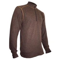 PolarMax Mens Acclimate Wool Zip Mock Shirt