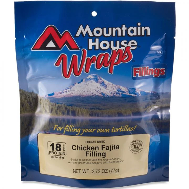 The 10 Essentials Mountain House Chicken Fajita Wrap Filling 1 The 10 Essentials Mountain House Chicken Fajita Wrap Filling