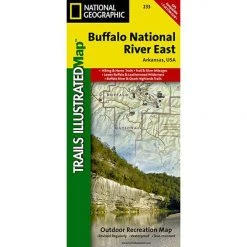 National Geographic 233 Buffalo National River East Map Arkansas