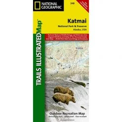 National Geographic 248 Katmai National Park Map Alaska Gear