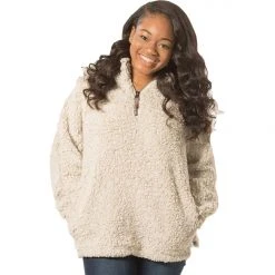 Dylan By True Grit Dylan Frosty Tipped Pile 1/4 Zip Stadium Pullover Womens