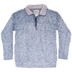 Dylan By True Grit Dylan Soft Shearling Tipped Pile 1/4 Zip Stadium Pullover Womens