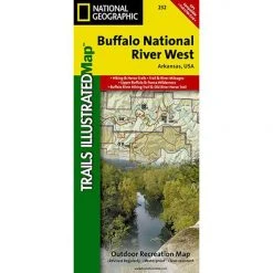 National Geographic 232 Buffalo National River West Map Arkansas