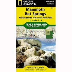 National Geographic Gear 303 NW Yellow/ Mammoth Map Wyoming Montana