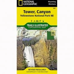 National Geographic 304 NE Yellowstone - Tower Map Wyoming Montana Gear