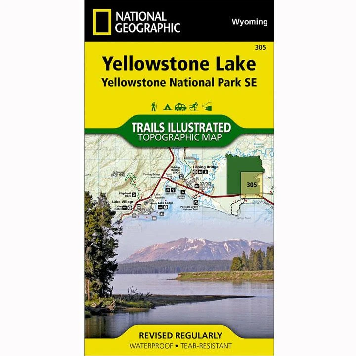 National Geographic Gear 305 SE Yellow - Yellowstone Lake Map Wyoming 1 National Geographic Gear 305 SE Yellow - Yellowstone Lake Map Wyoming