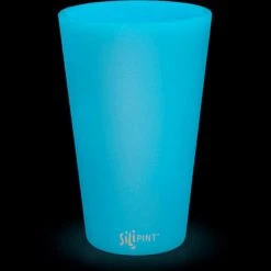Cups, Bowls, And Plates SiliPint Glow-In-The-Dark 16 Ounce Pint Glass