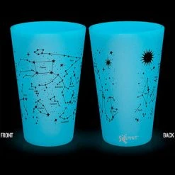 Cups, Bowls, And Plates Silipint Glow O Starry Night Pint Glass