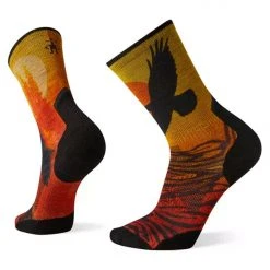 Smartwool Athlete Edition Run Raven Print Crew Socks Hiking