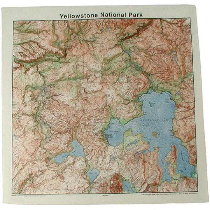 Mens The Printed Image National Park Topo Bandana 1 Mens The Printed Image National Park Topo Bandana