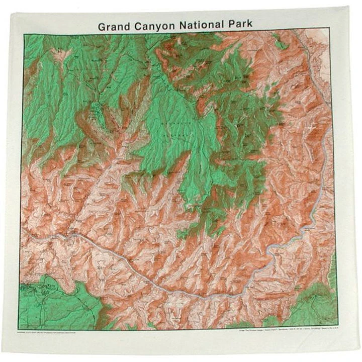 Mens The Printed Image National Park Topo Bandana 3 Mens The Printed Image National Park Topo Bandana